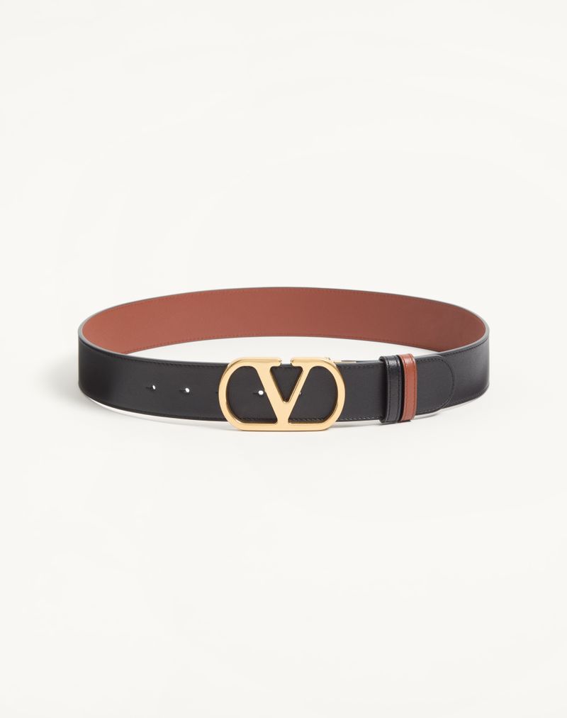 VLogo Signature vendbart bælte i skinnende kalveskind 40 mm