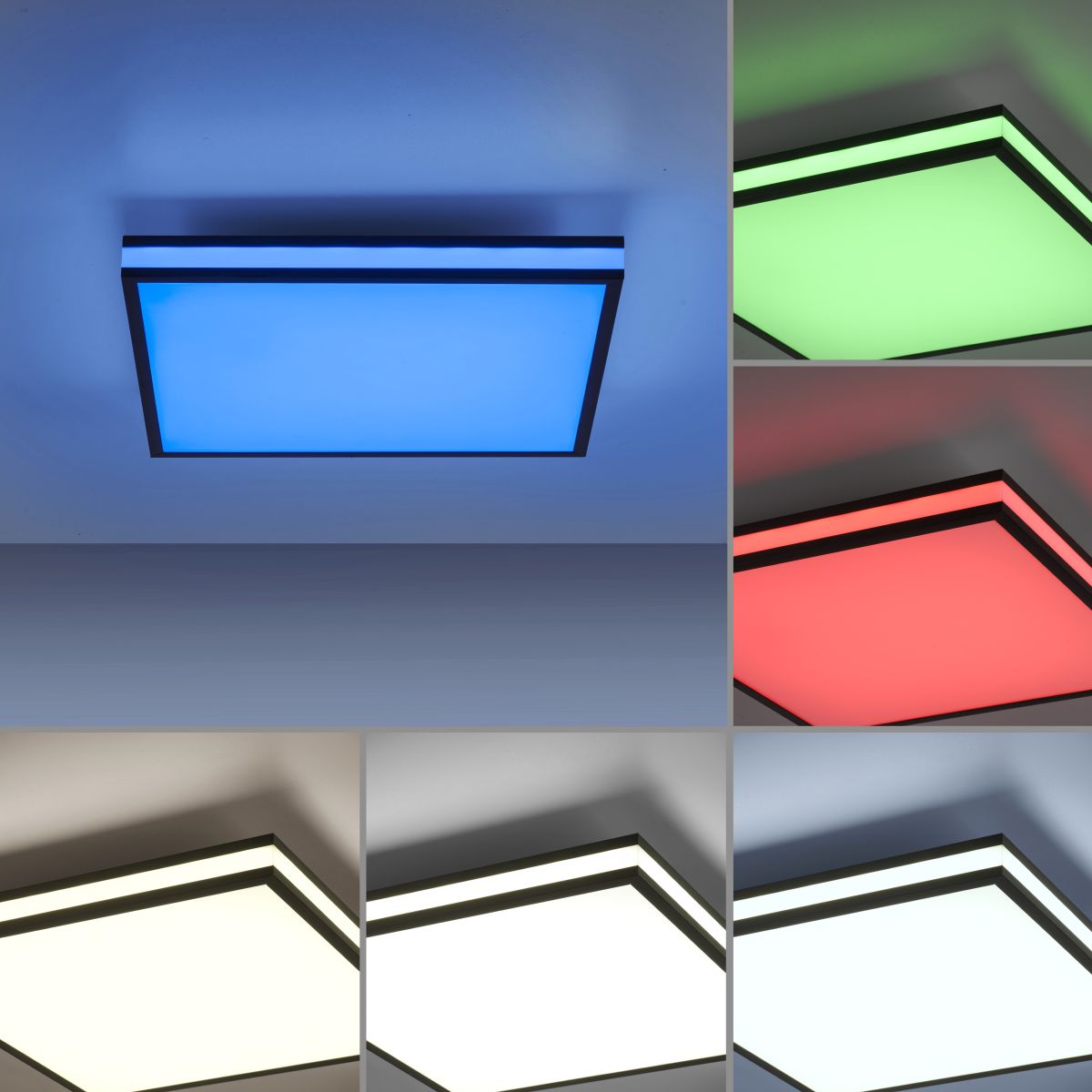 LED Deckenleuchte Mario Black 45 x 45 cm