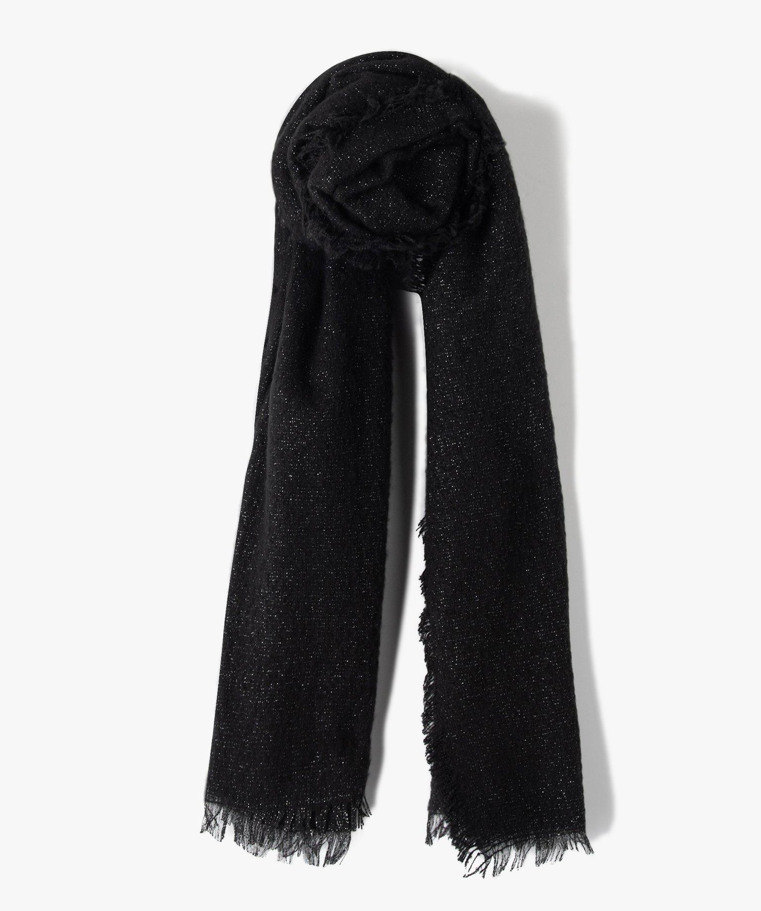 Echarpe femme extra large unie avec fil brillant noir | GEMO