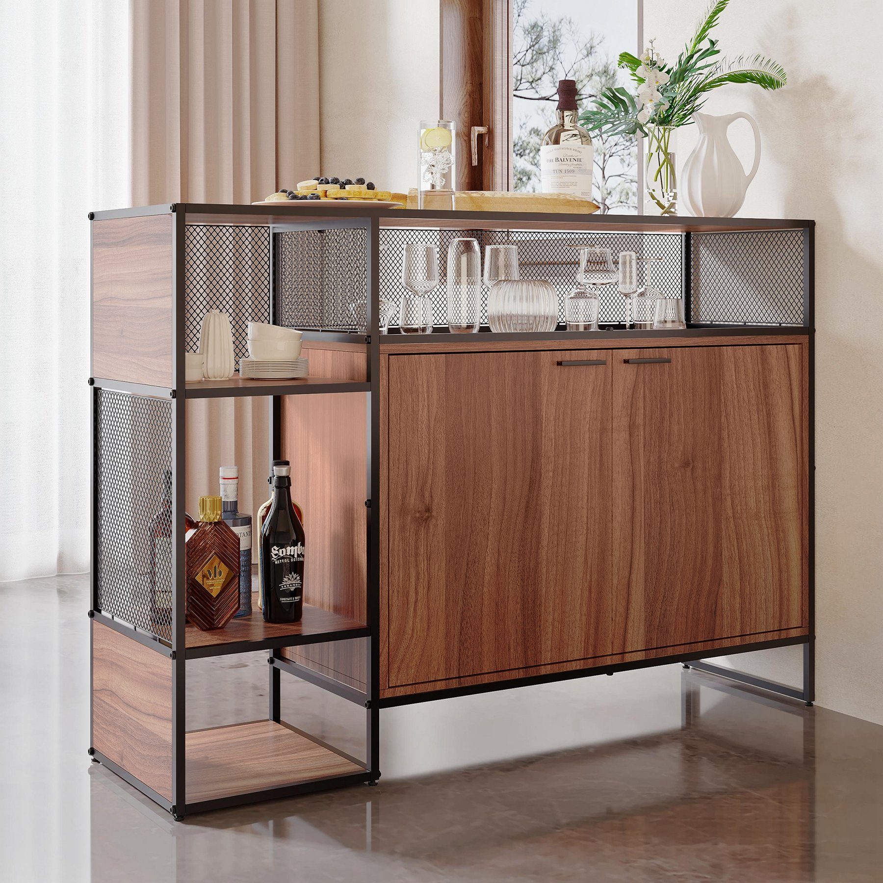Celya Stehtisch Küchenschrank Kommode Sideboard Bartisch Esstisch,93cm