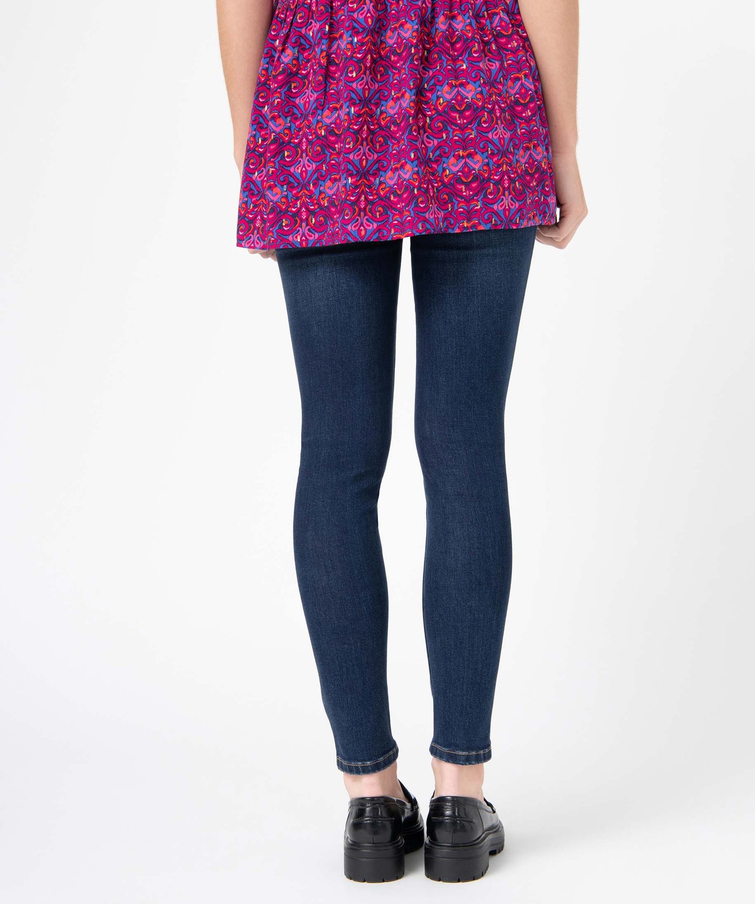 Jean de grossesse coupe Skinny avec bandeau haut brut | GEMO