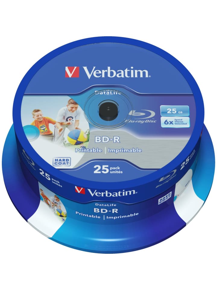 COFI 1453 Verbatim BD-R 25GB/1-6x Cakebox (25 Disc) in Blau günstig kaufen onesize