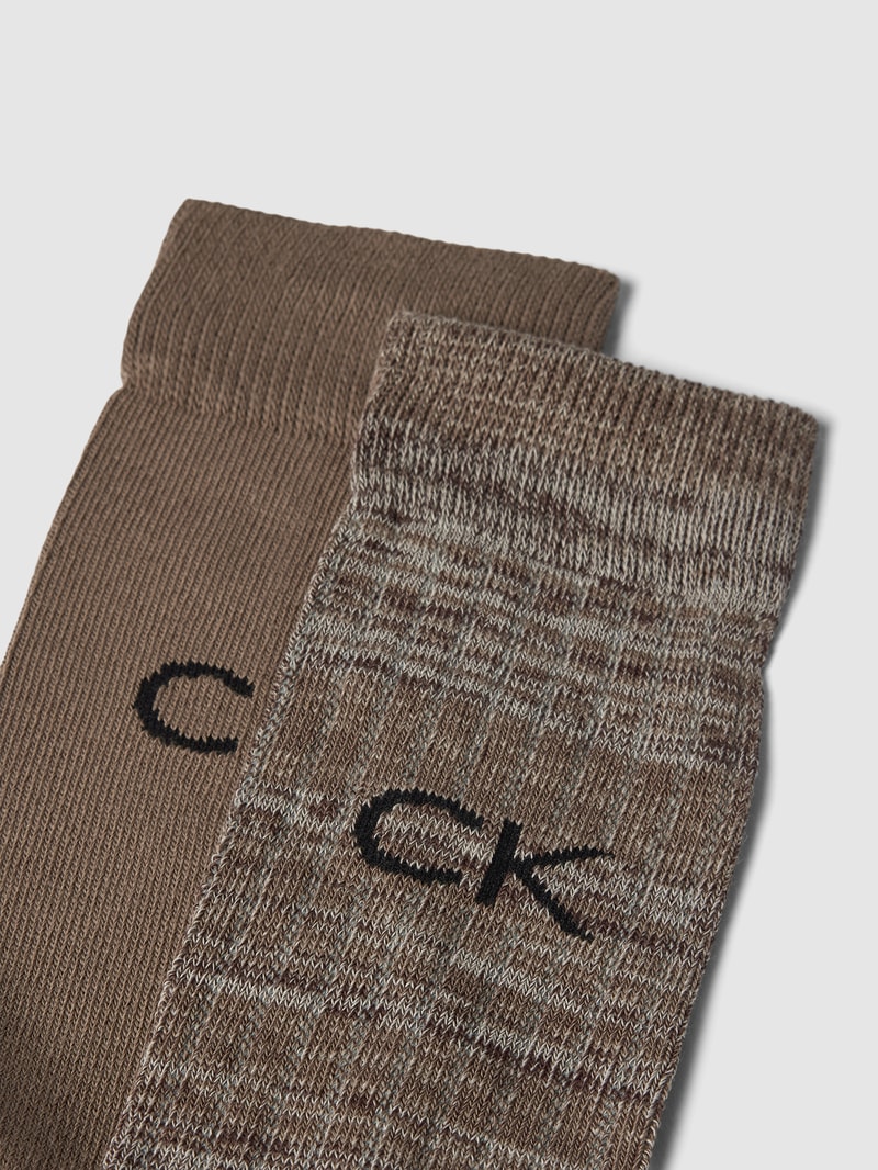 Socken mit Label-Details im 2er-Pack Modell 'RUNFREE' in dunkelgrau meliert