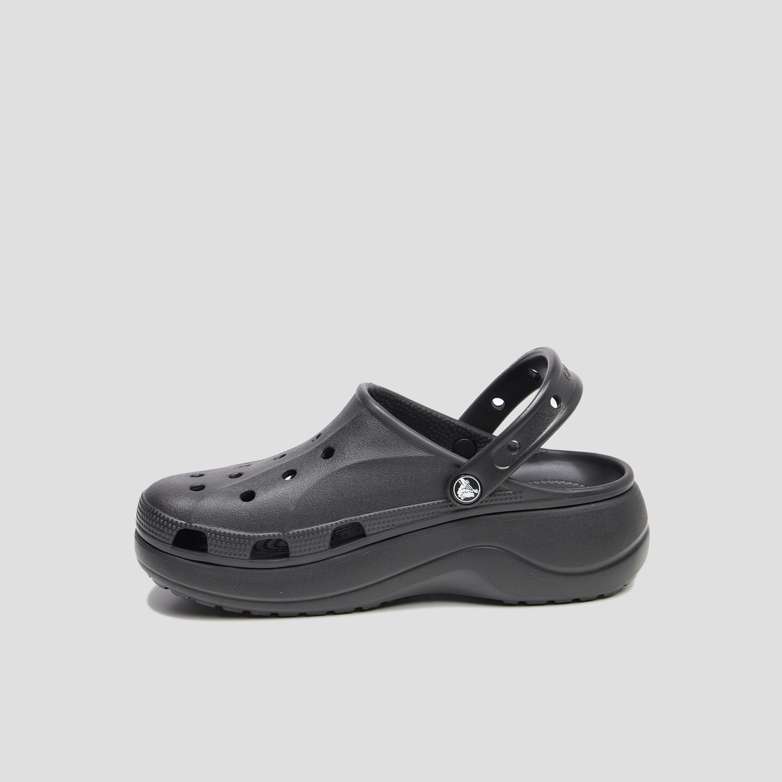 Sabots plateformes Crocs noir femme | La Halle