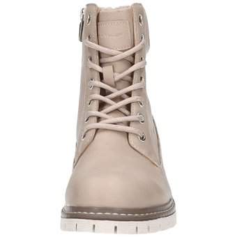 Tom Tailor Schnür Boots in beige