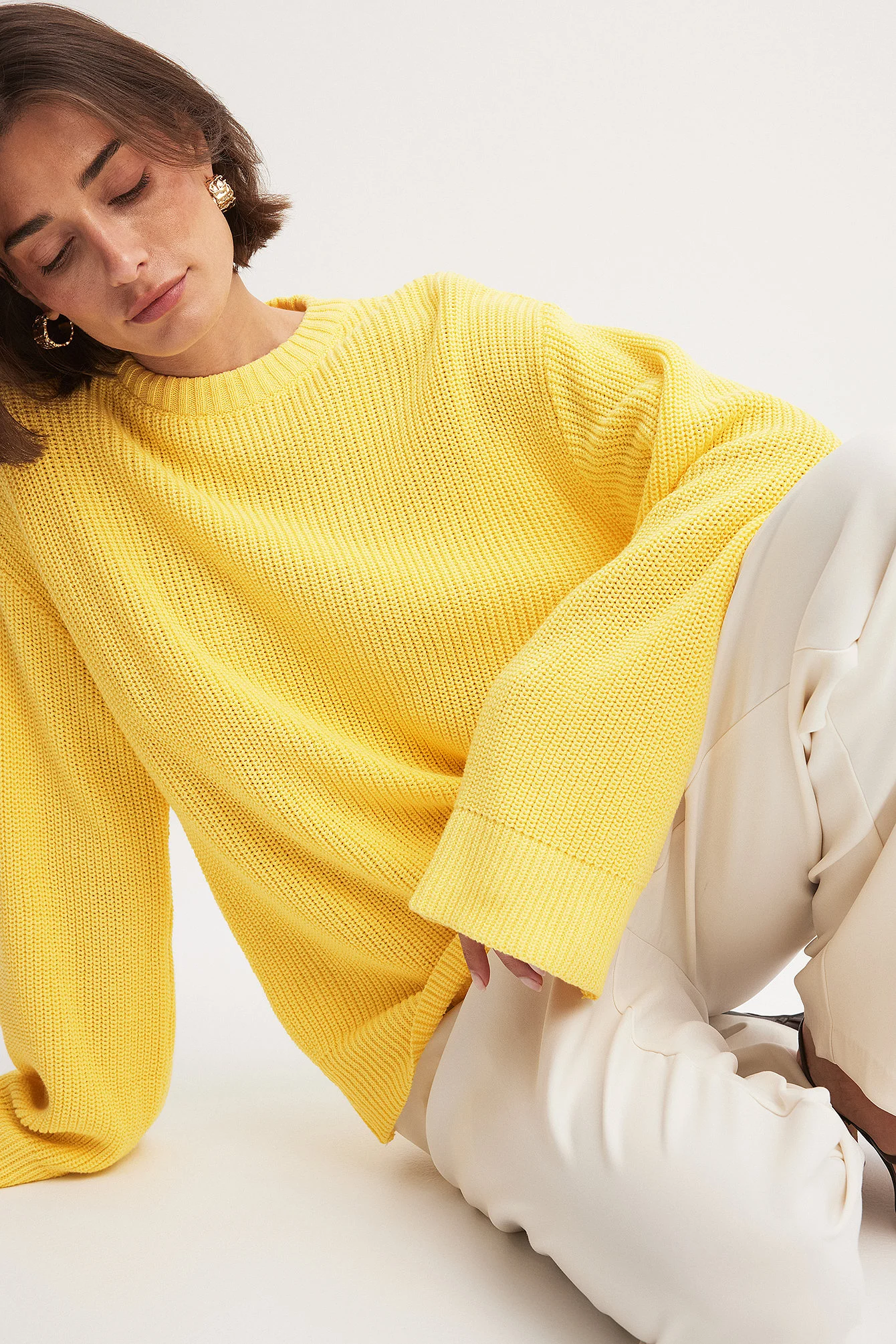 Strickpullover mit Rundhalsausschnitt