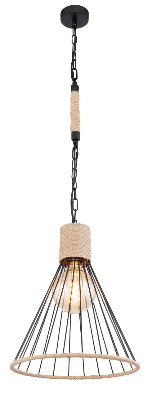 Globo Lighting - HALIA - Hängeleuchte Metall schwarz matt, 1x E27