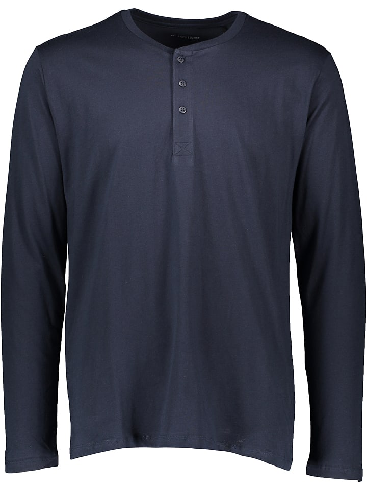 Schiesser Pyjama-Oberteil in Dunkelblau günstig kaufen