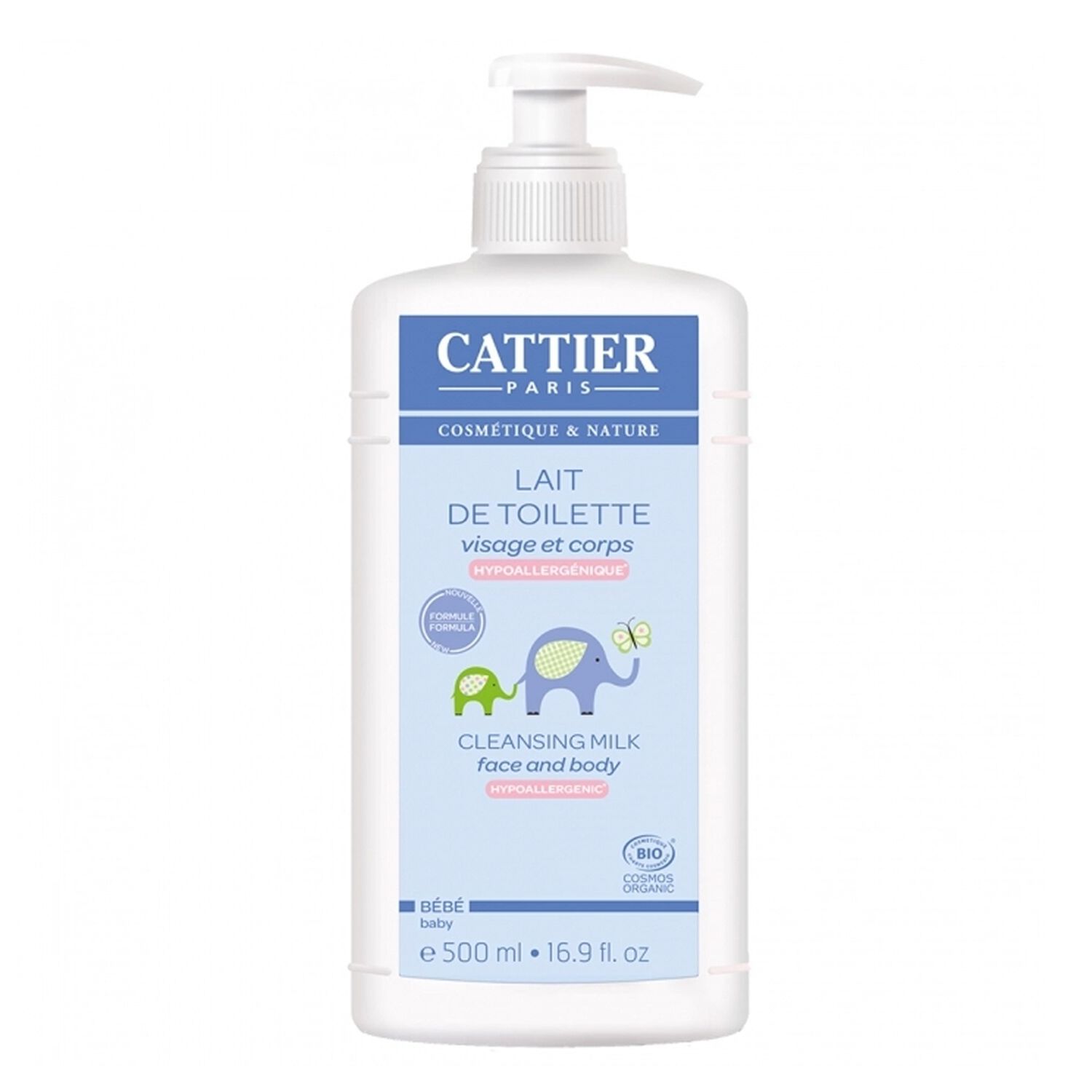 Cattier Lait de Toilette Bébé Visage et Corps 500 ml
