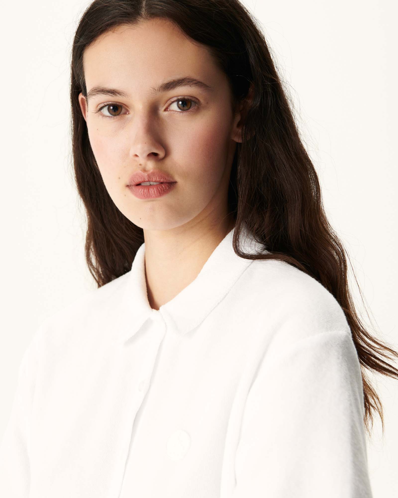 Chemise courte éponge Blanc Nova