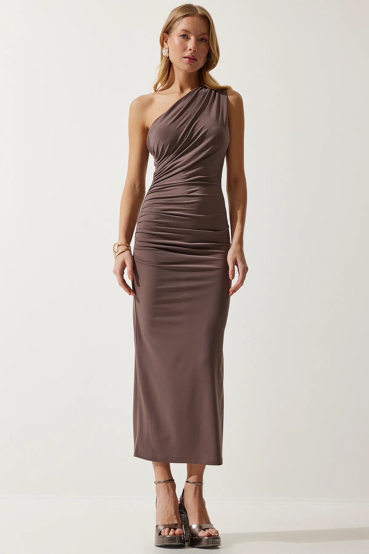 Happiness İstanbul  Kleid - Braun - A-Linie