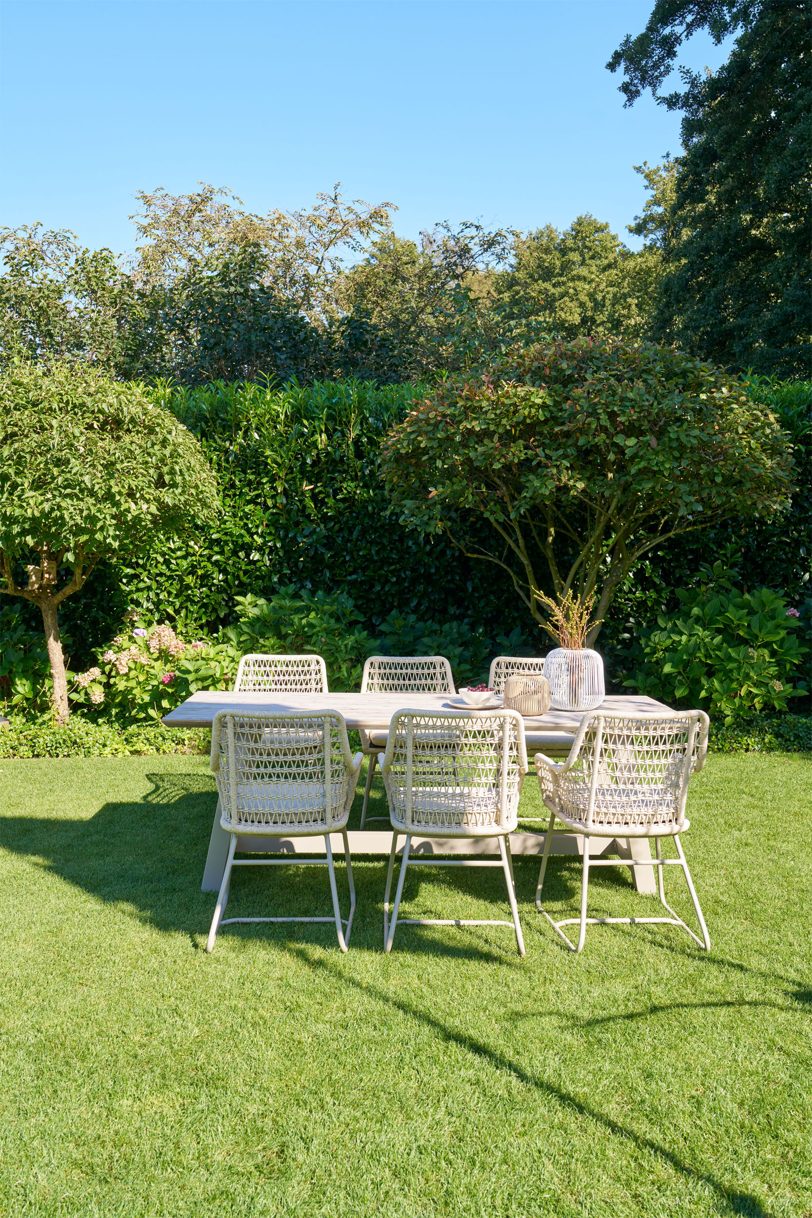 OUTDOORGartentisch Teak Weiss