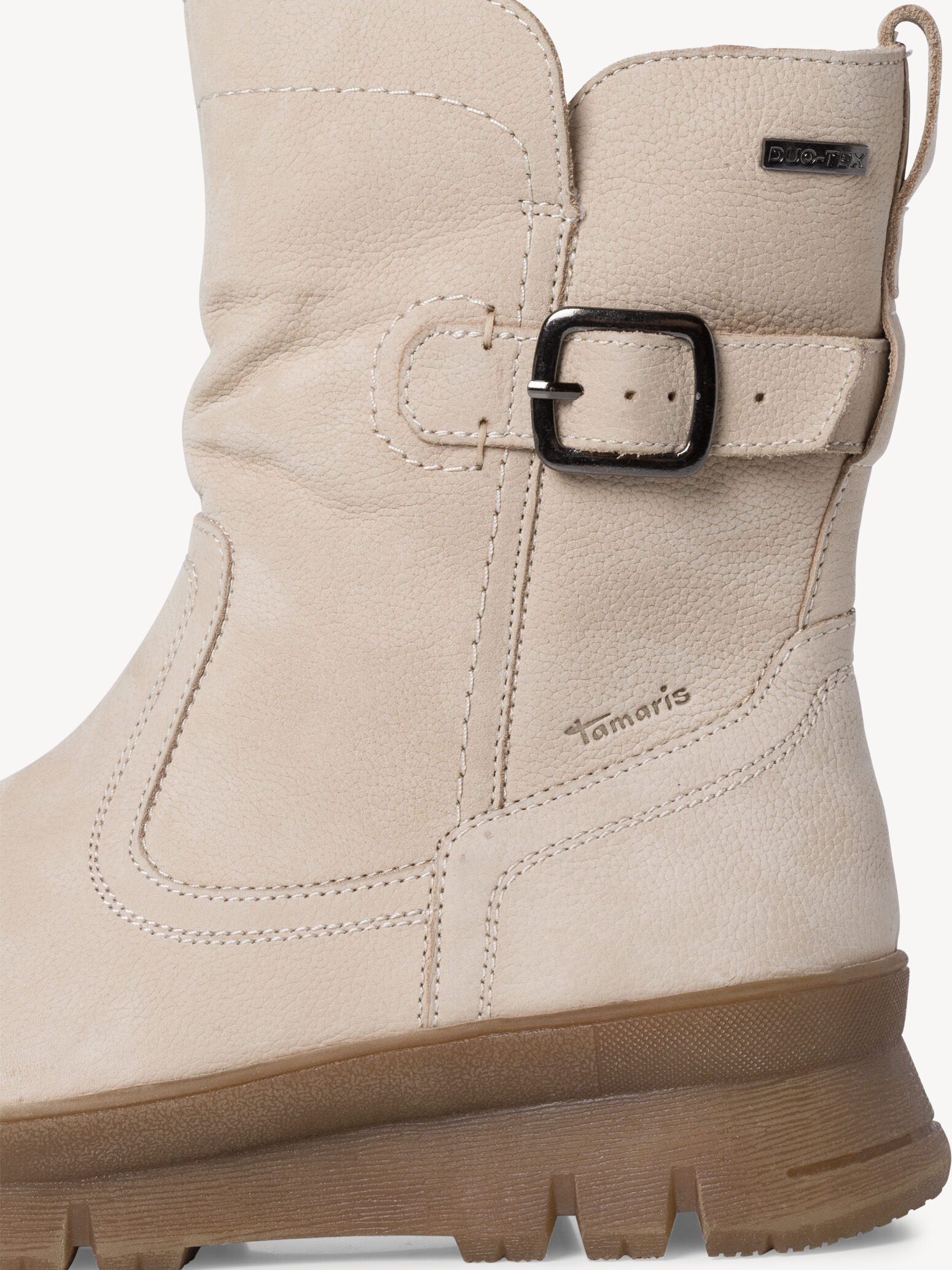 Bottine en cuir - beige