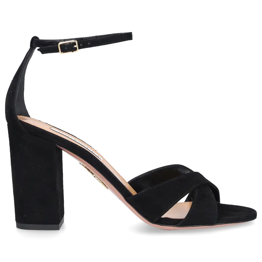 Aquazzura - Sandalen DIVINE 85 Nubukleder - schwarz