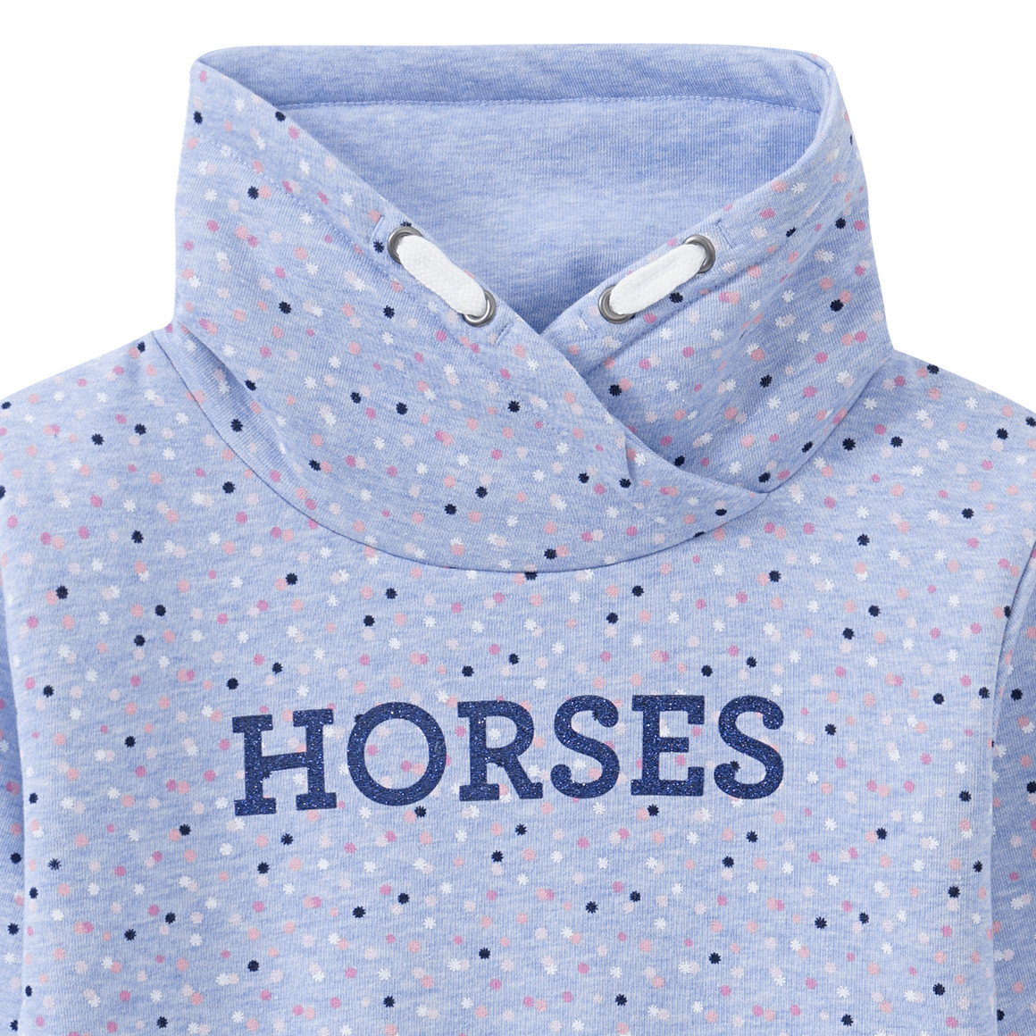 Mädchen Sweatshirt mit Schalkragen