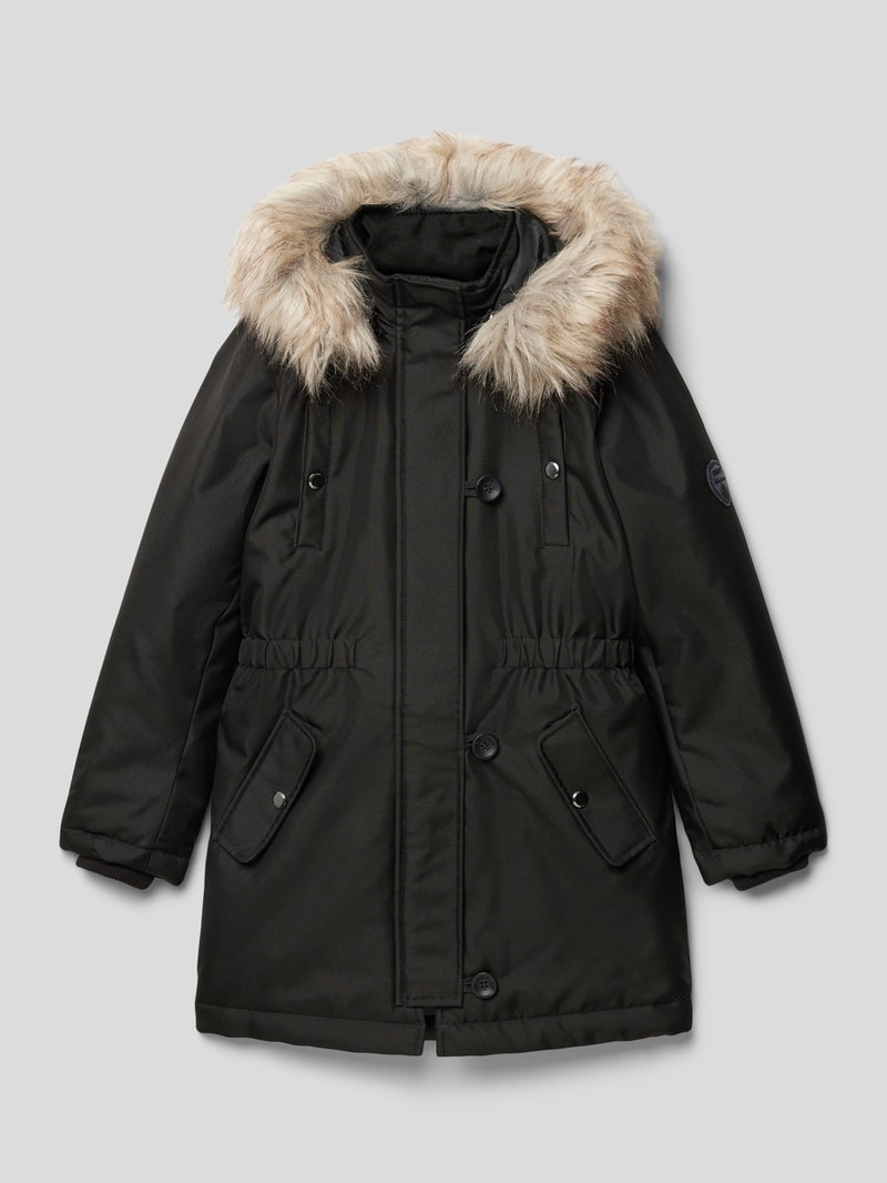 Parka mit Kapuze Modell 'KOGIRIS' in schwarz