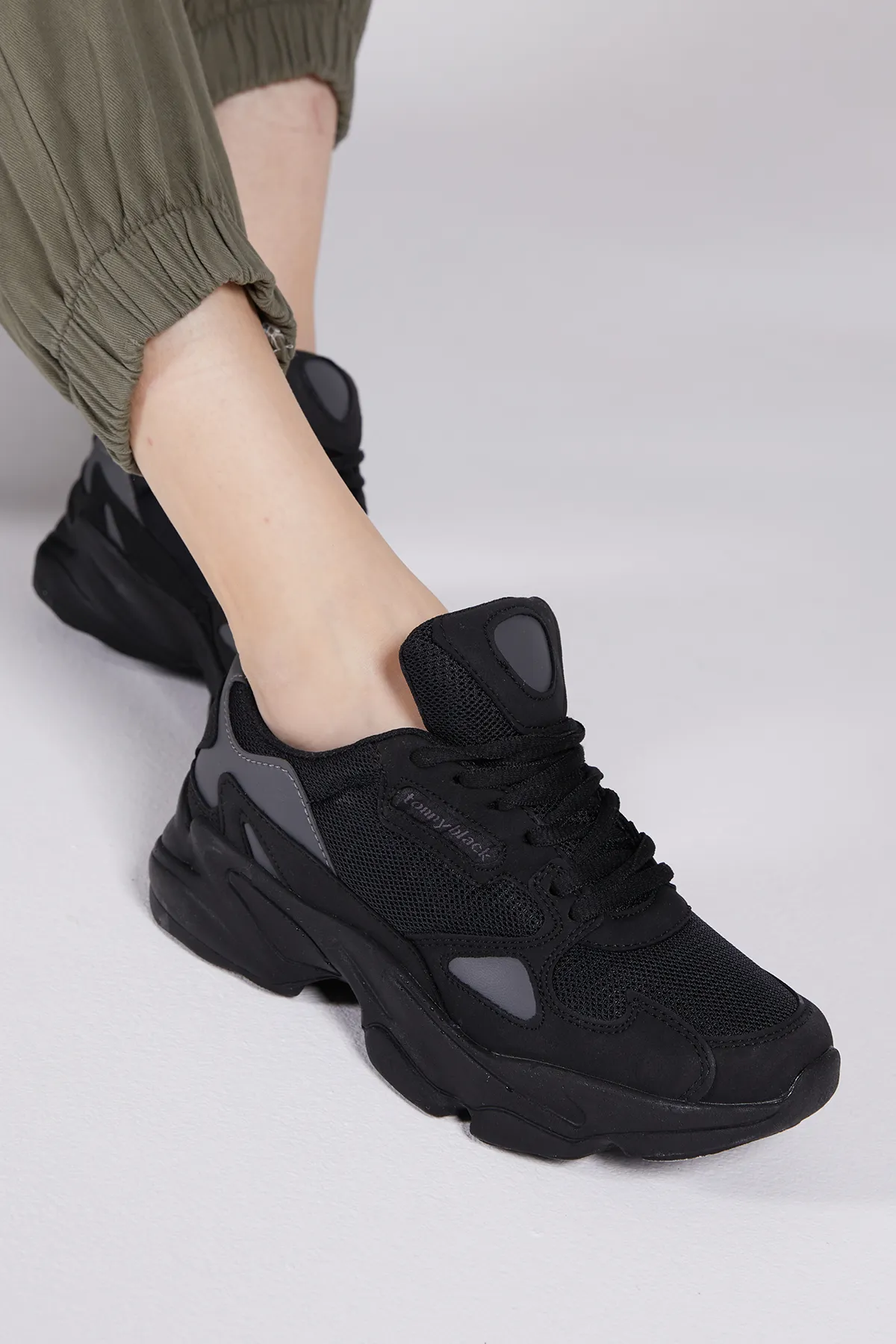 Tonny Black  Unisex Schwarze Sportschuhe Zhr