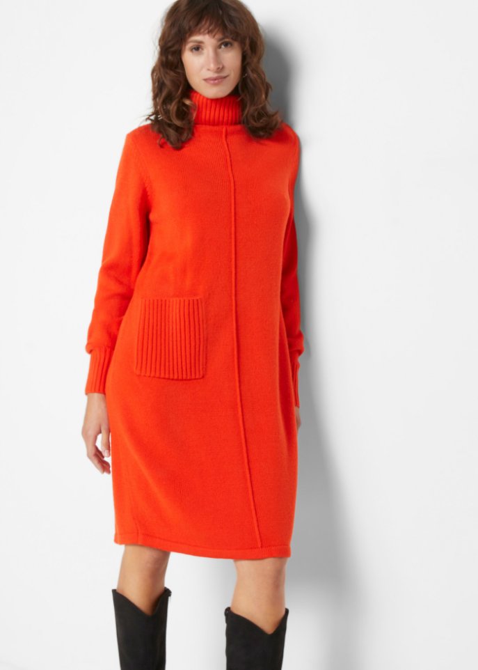 Strickkleid mit Rollkragen