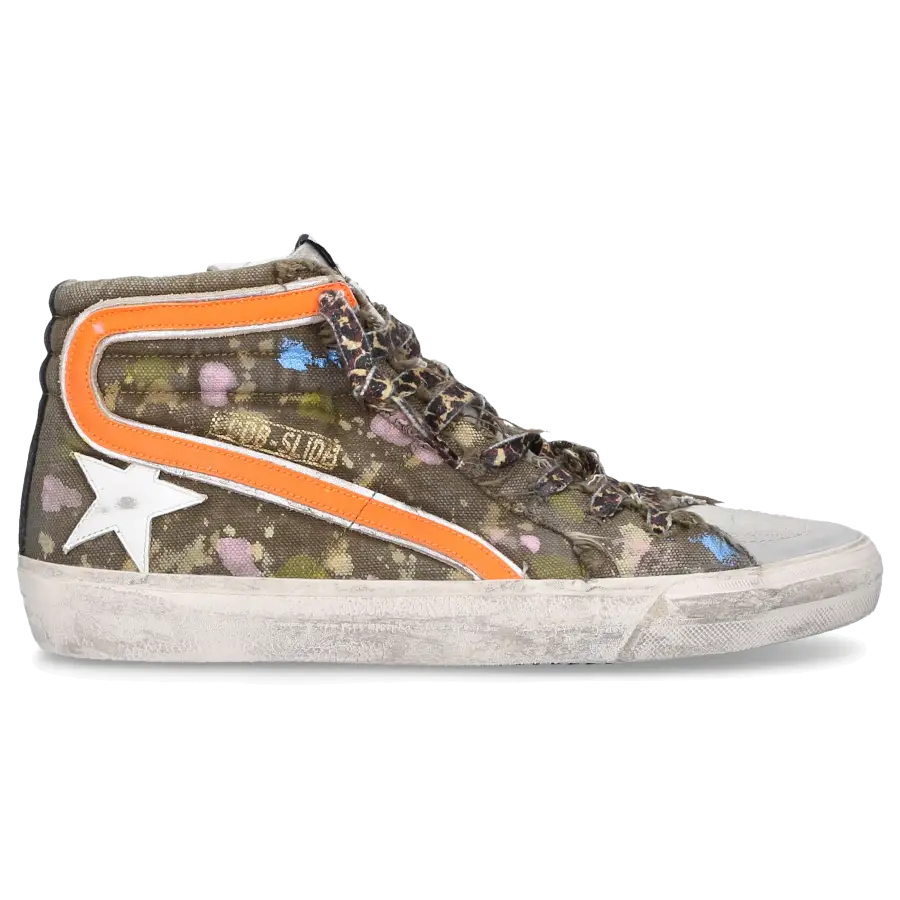 Golden Goose - Sneaker high SLIDE Canvas - grün