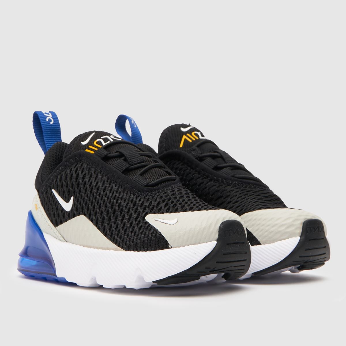Nike svarta och grå Air Max 270 pojkar småbarnsskor