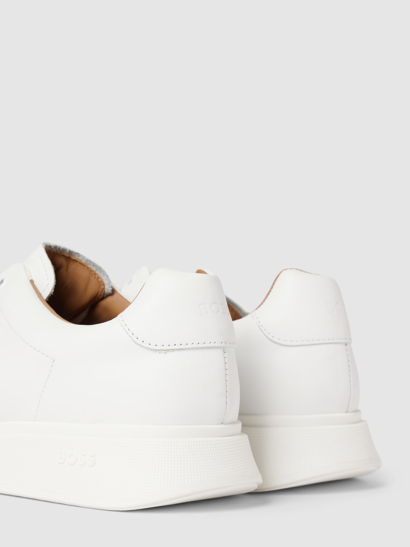 Sneaker mit Label-Details Modell 'Bulton' in weiß