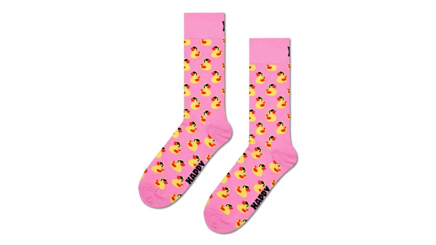 Happy Socks Damen Socken Rubber Duck Pink