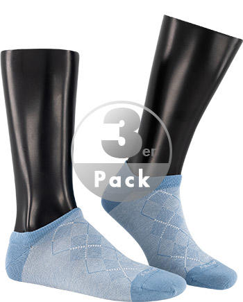 Burlington, Sneakersocken, Bio Baumwolle, azur gemustert