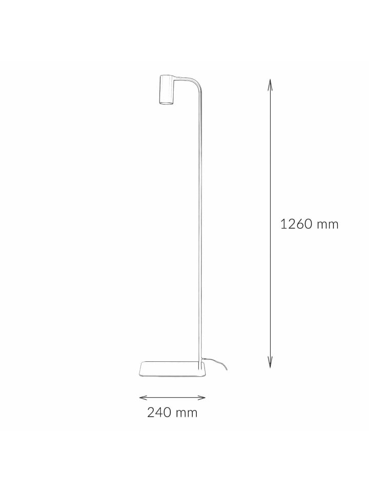 Licht-Erlebnisse Stehlampe in Weiß Gold günstig kaufen onesize