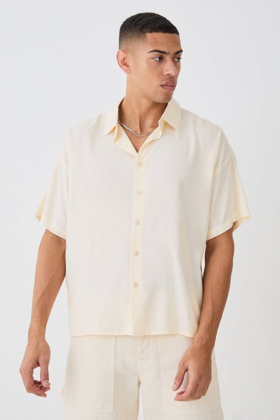 Kastiges Viskose-Hemd