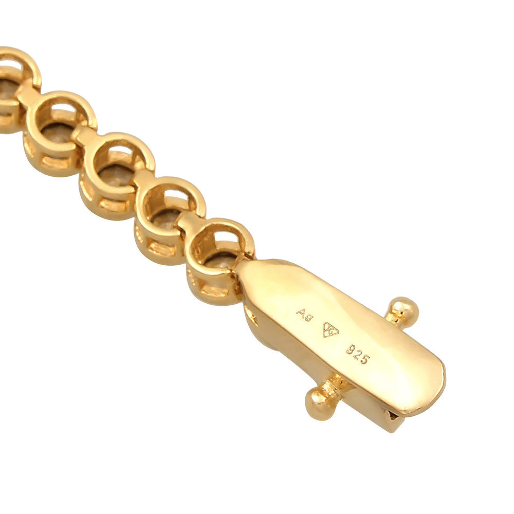 Elli PREMIUM Elli PREMIUM Bracelet Femmes Tennis Tendance étincelante avec cristaux Rose en ar Bracelet
