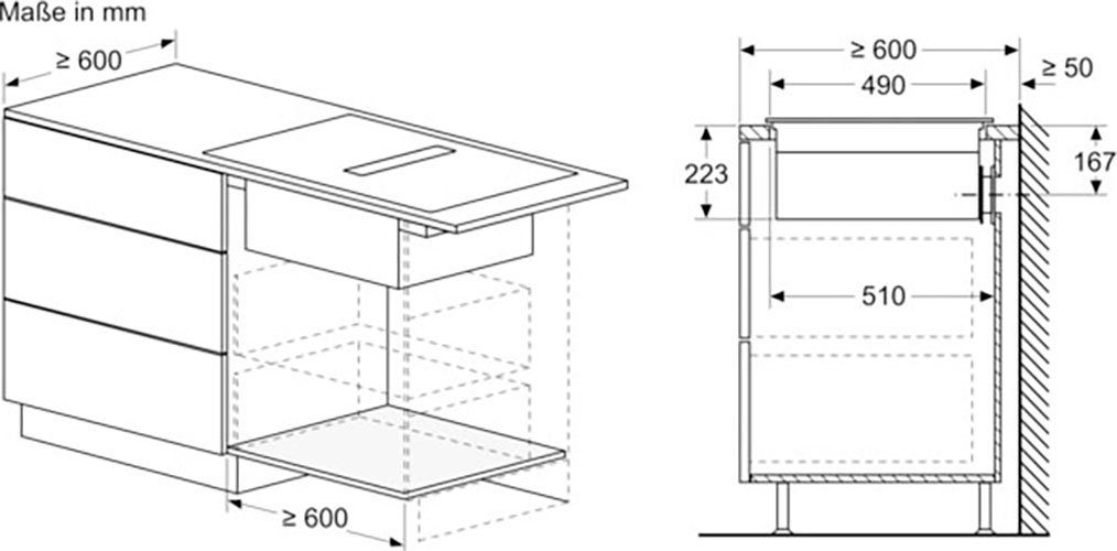 BOSCH Kochfeld mit Dunstabzug Serie 6 PVQ711F15E