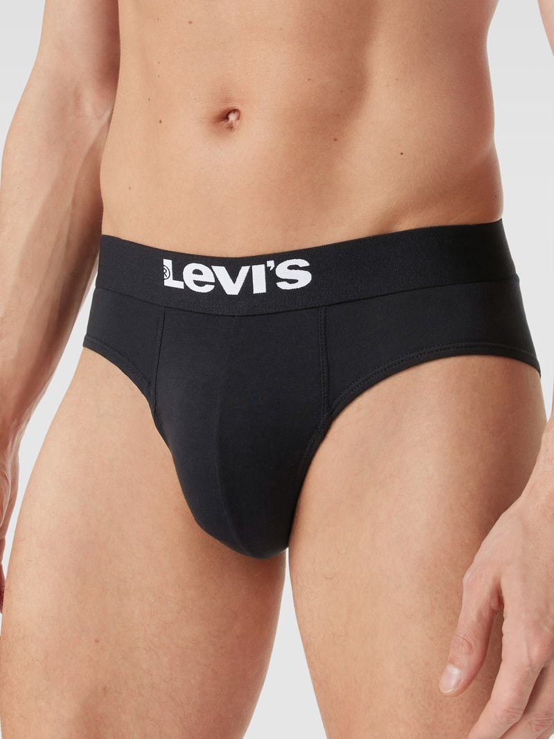Slip mit Label-Detail Modell 'SOLID BASIC' in schwarz