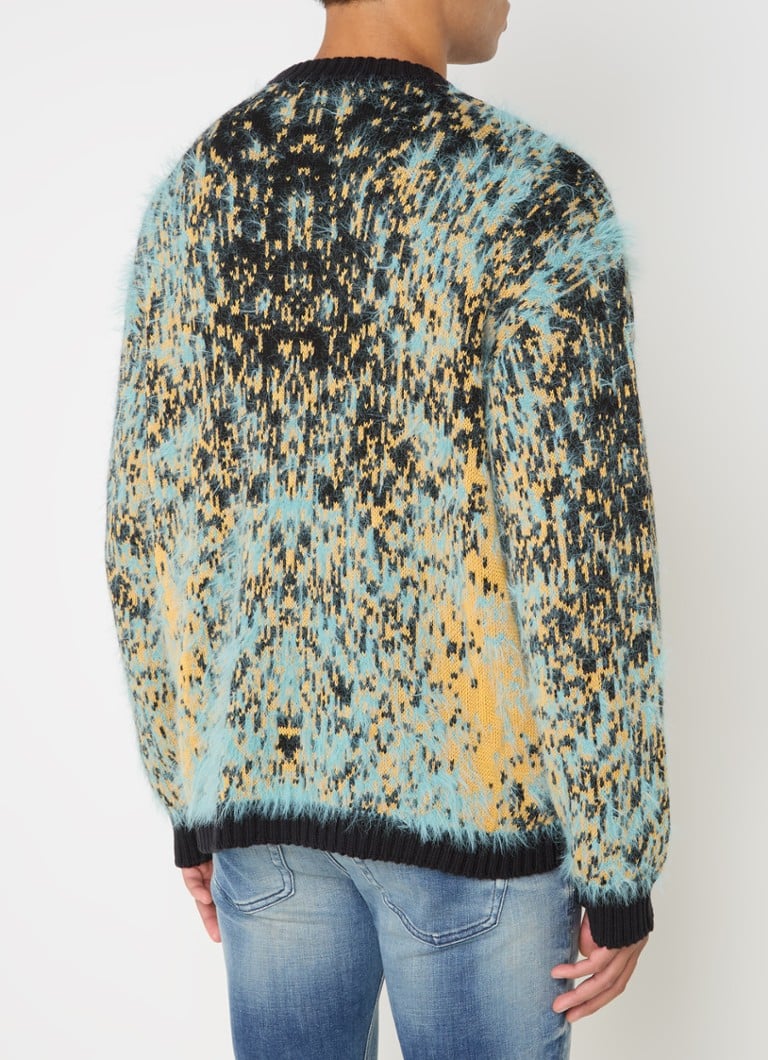 Maglione Diesel K-Rain in misto lana a maglia grossa con motivo integrato
