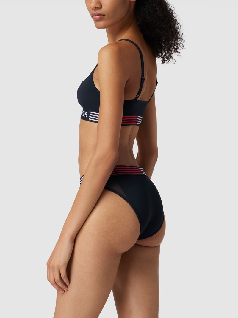 Bustier mit elastischem Bund in marineblau