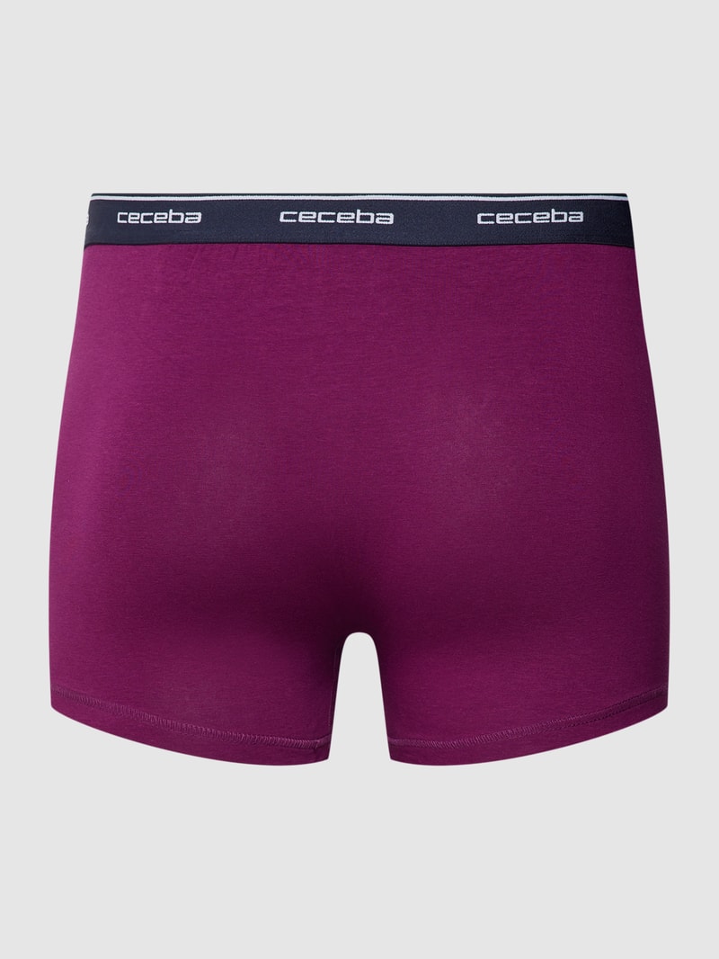 PLUS SIZE Trunks mit Label-Bund Modell 'MONZA' im 2er-Pack in purple