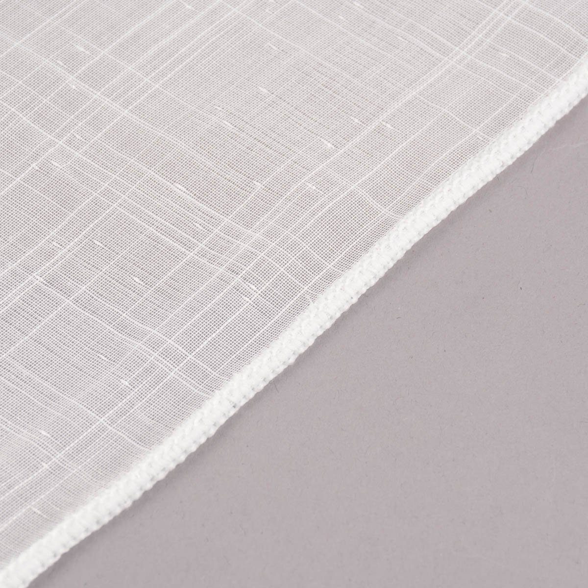 Meterware Gardinenstoff Gardinenstores Voile Leinenstruktur Noppen ecru 260cm, SCHÖNER LEBEN., leicht perforiert, Voile, mit Bleiband, pflegeleicht