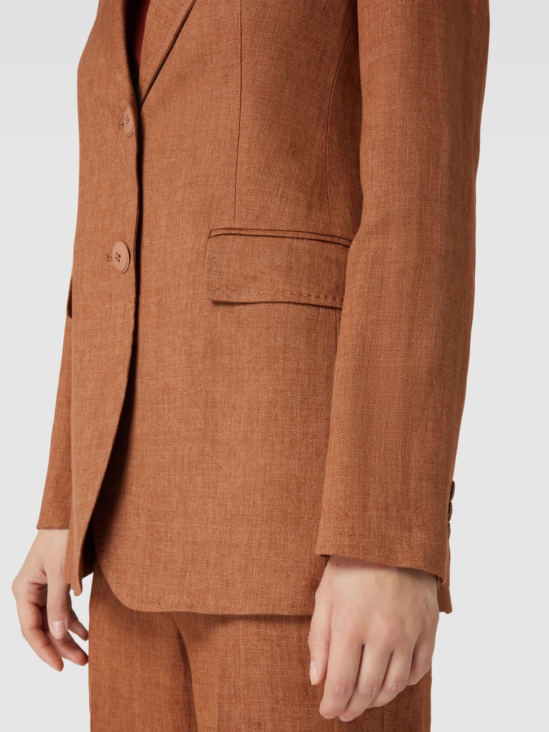 Leinenblazer mit Reverskragen Modell 'TECA' in terrakotta