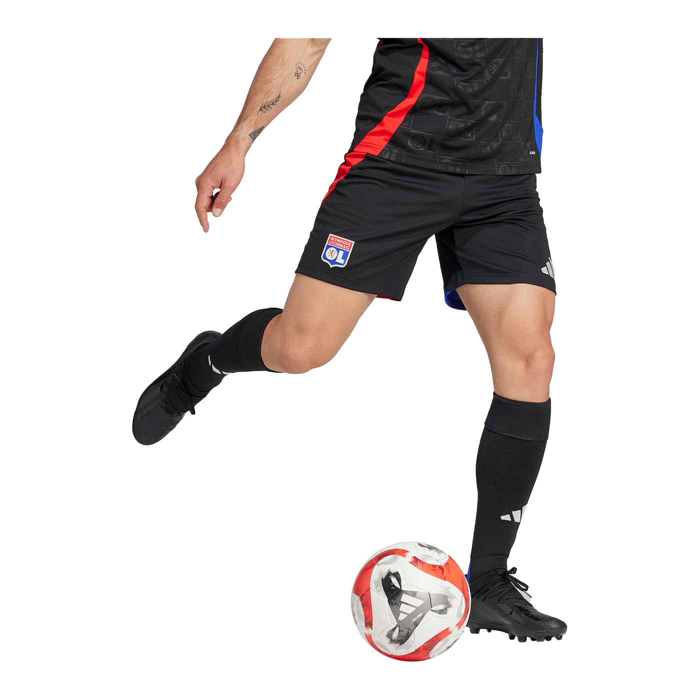 adidas Olympique Lyon Short Away 2024/2025 Schwarz