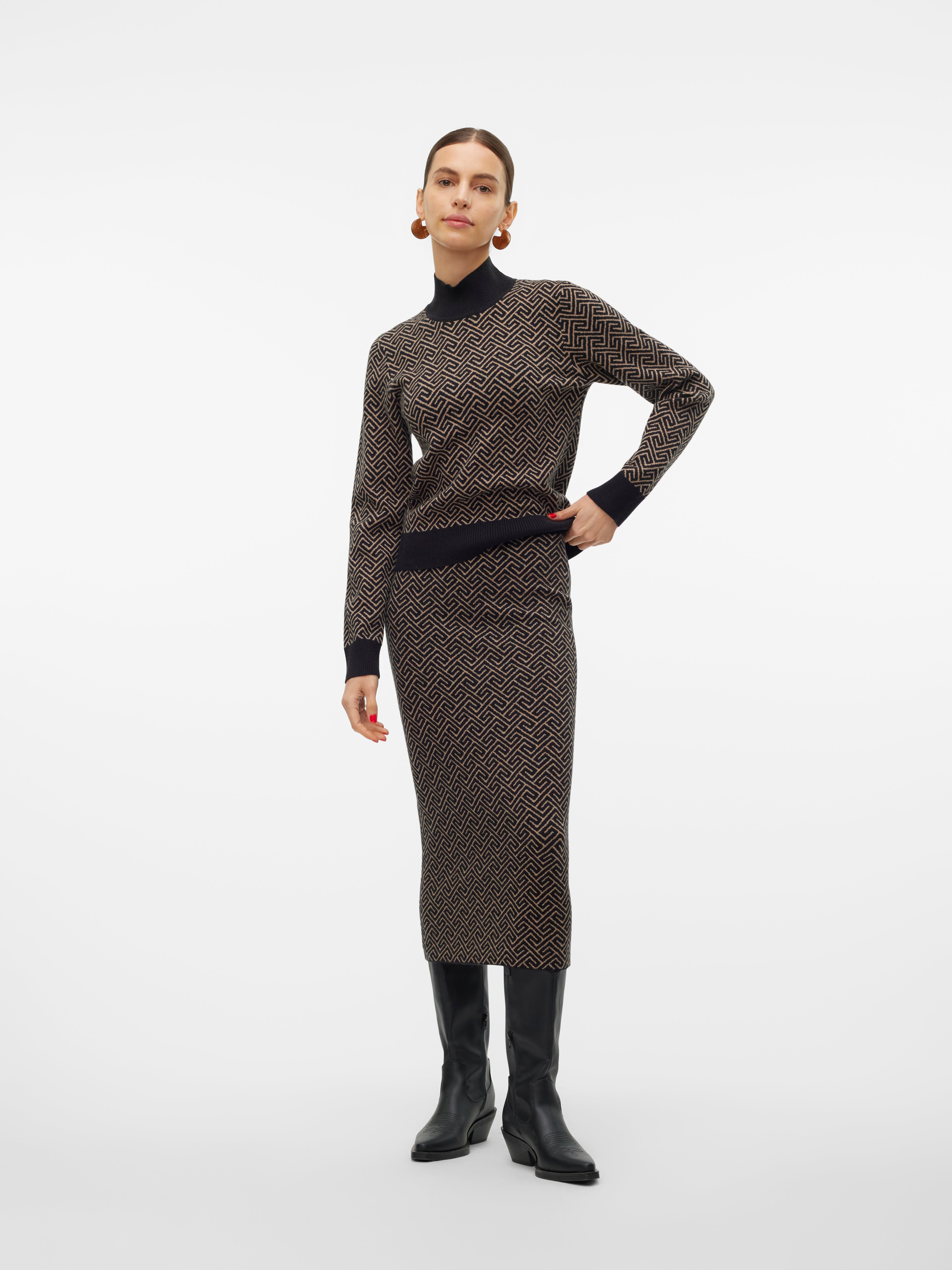 VMARIA Hohe Taille Langer Rock