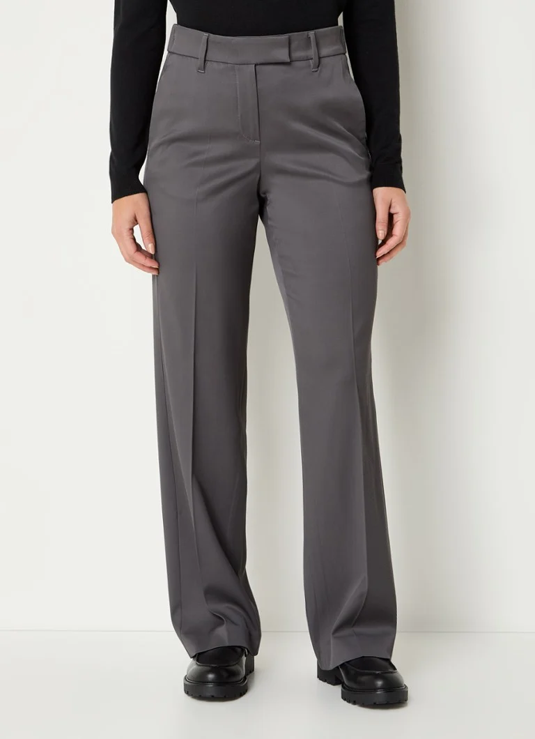 Gardeur Hose high waist straight fit trousers with side pockets