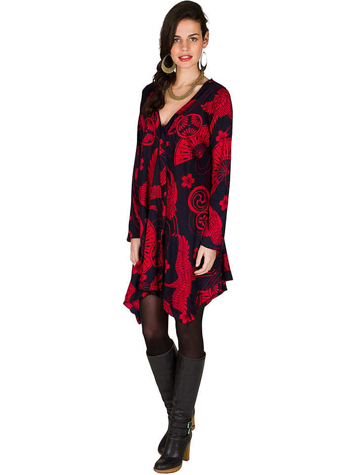 Aller Simplement Kleid in Schwarz/ Rot günstig kaufen 34-38