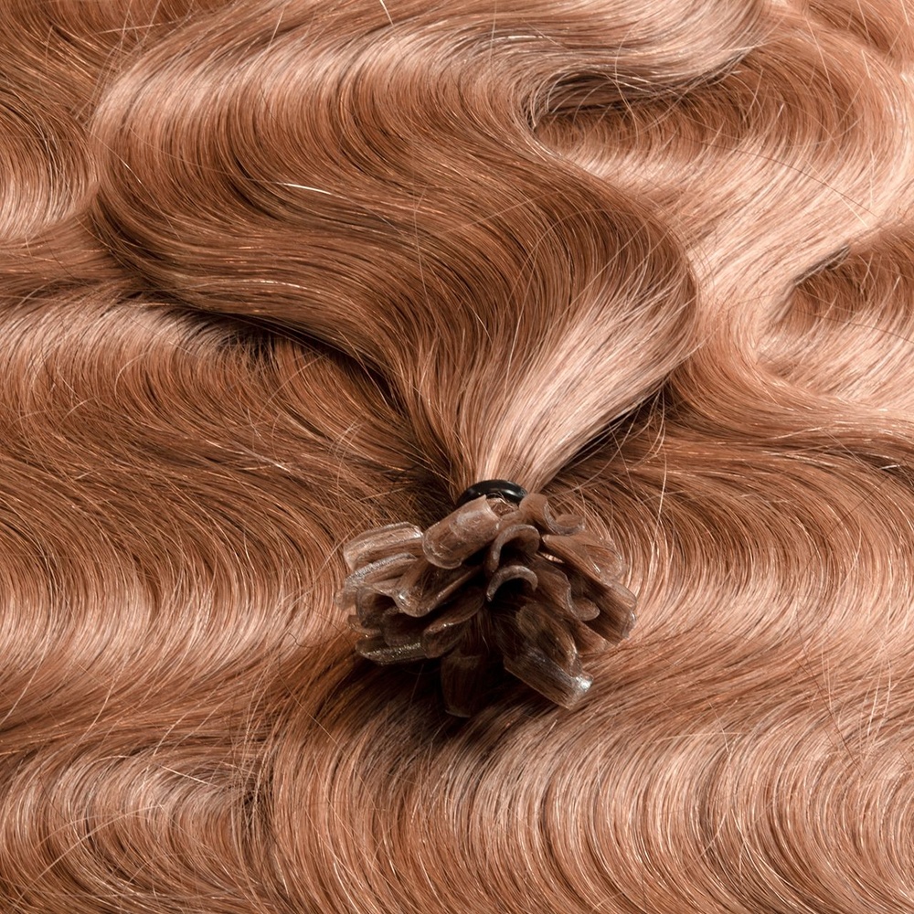 hair2heart Extensions à chaud Bonding Premium cheveux naturels #8 Marron clair 0.5g extensions