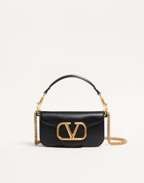 Bolsa de ombro pequena Valentino Garavani Locò em couro de bezerro