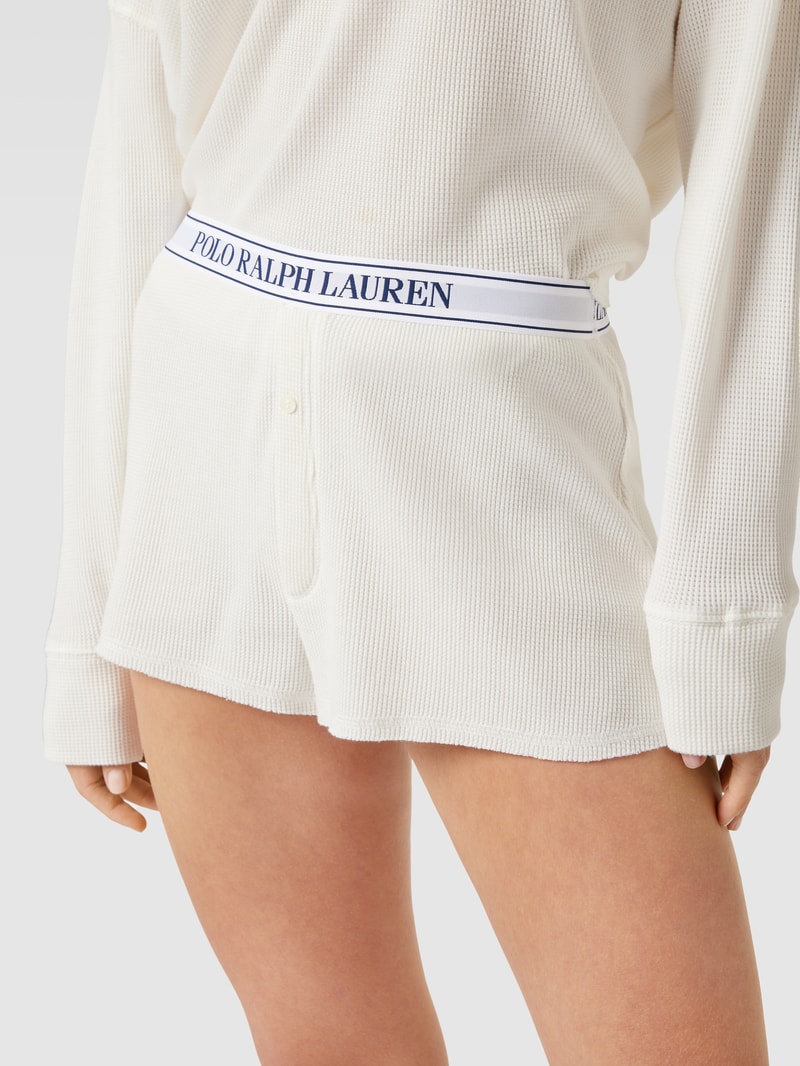 Trainingsanzug mit Label-Stitching in ecru