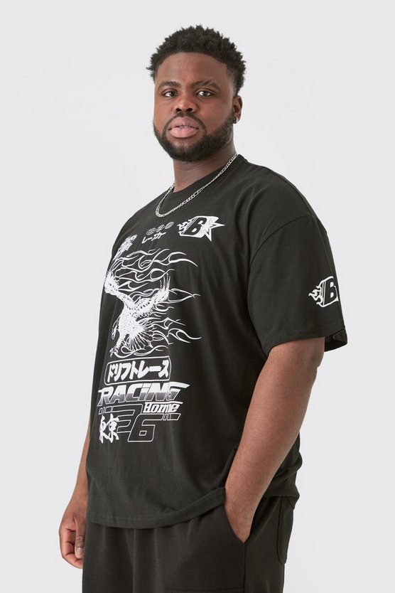 Plus T-Shirt mit Adler-Print
