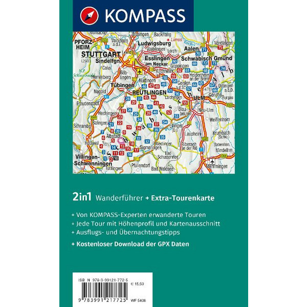 KOMPASS WANDERFÜHRER SCHWÄBISCHE ALB, 75 TOUREN