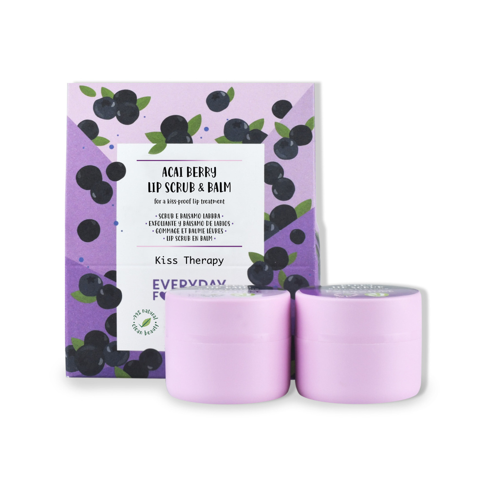 everyday for future Kit gommage + baume pour les lèvres auxMyrtilles Vitalité et souplesse Gommage/ Baume à lèvres