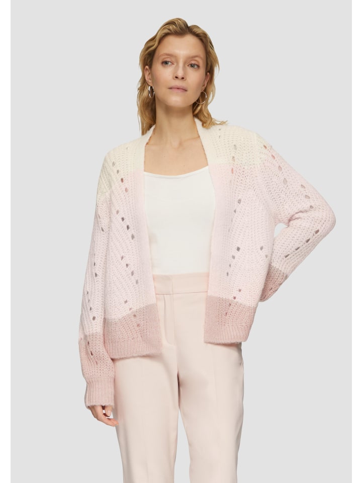 s.Oliver BLACK LABEL Strickjacke langarm in Pink günstig kaufen L