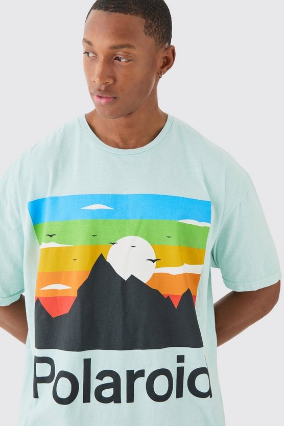 Oversized Polaroid Wash License T-shirt
