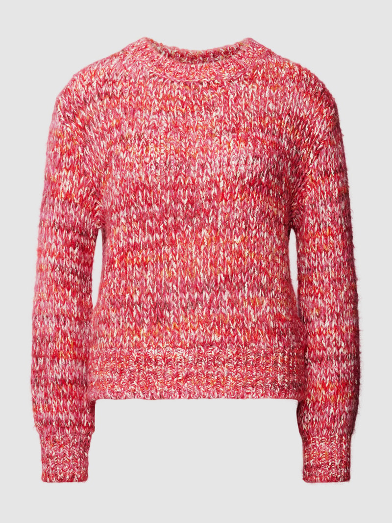 Strickpullover mit Rundhalsausschnitt in rot